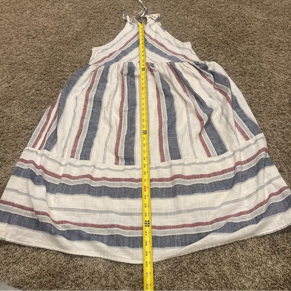 Listicle chevron striped midi high neck 100% Cotton Summer Halter style pockets - Picture 12 of 15